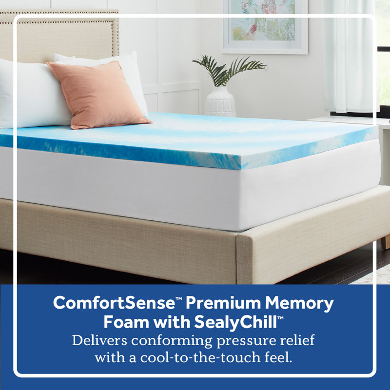 SealyChill 4" Memory Foam Mattress Topper & Reviews Wayfair